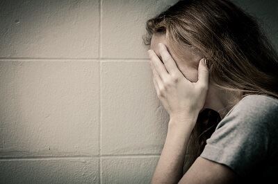 Crying Because Of Domestic Abuse